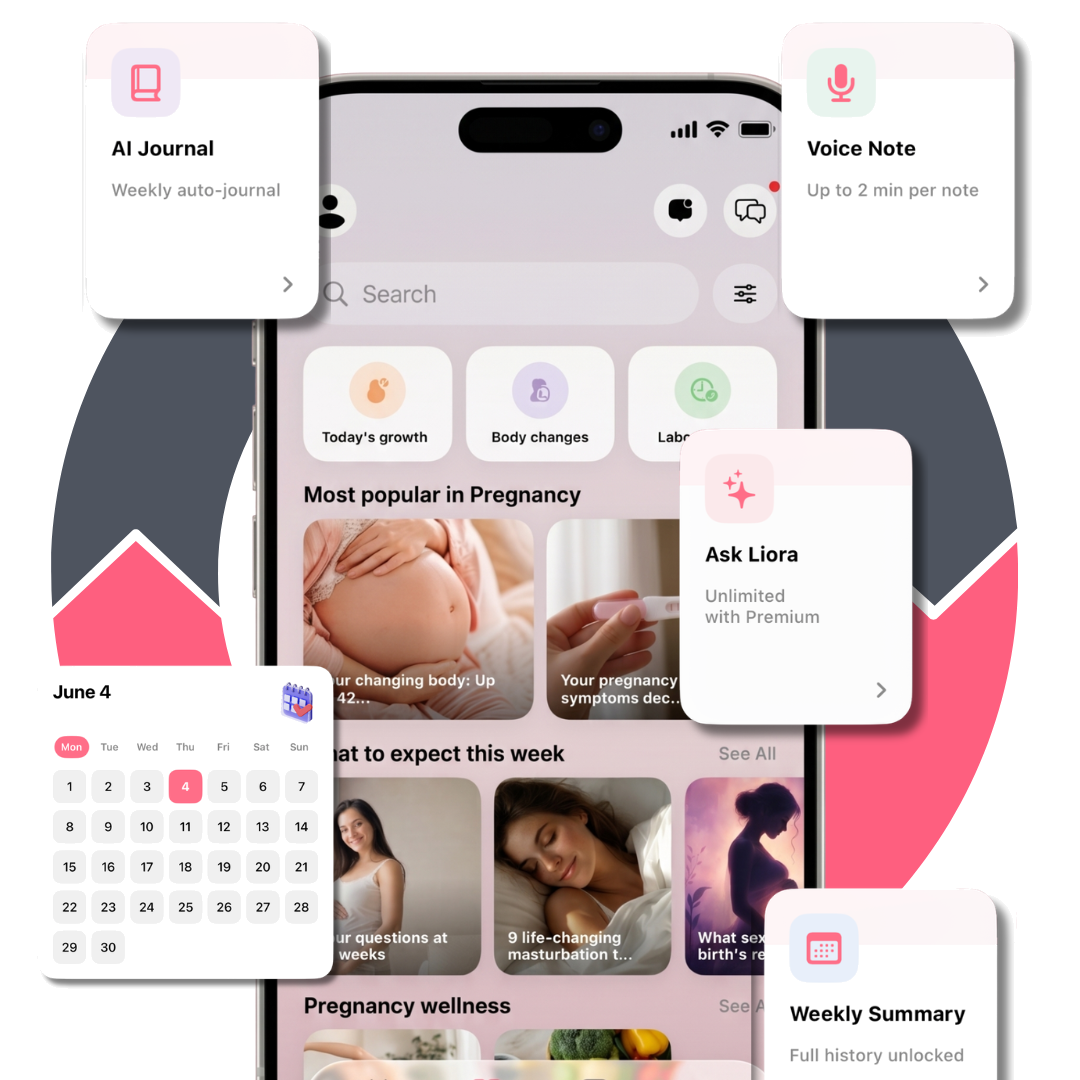 Liora app — cycle tracking, pregnancy insights, and AI companion